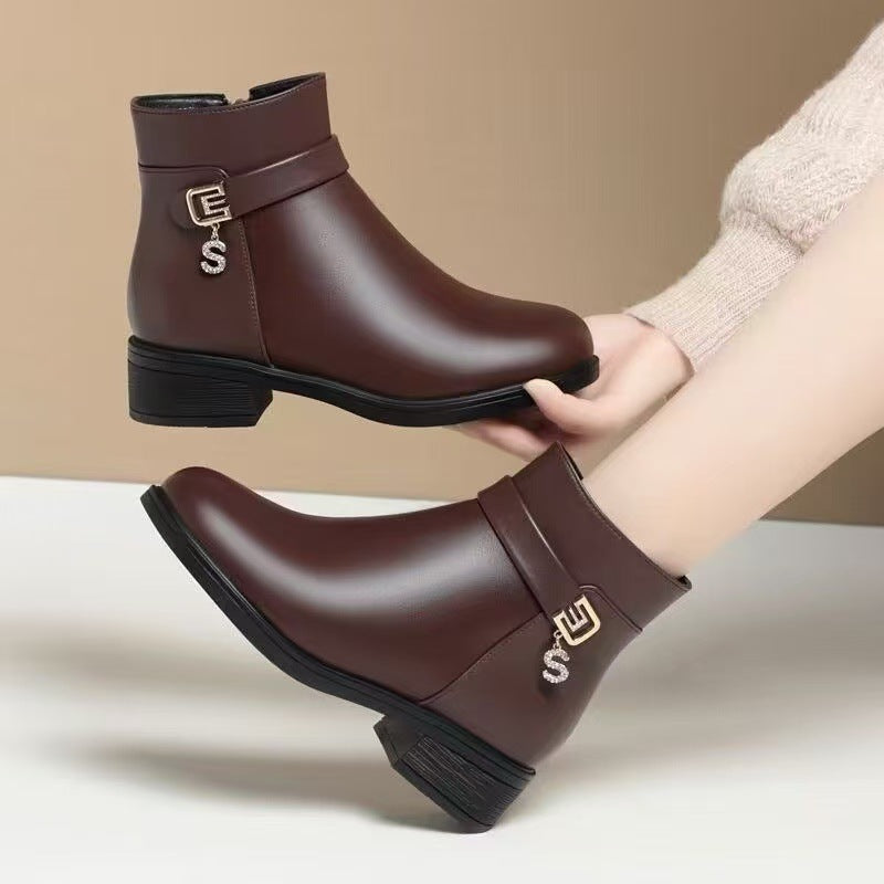👢【35-41】Modne botki damskie, botki na niskim obcasie, nowy styl jesienno-zimowy