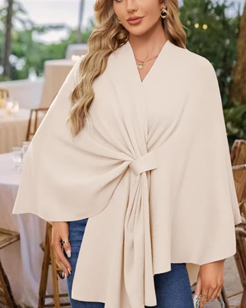 💃🧣🔥Elegancki jednokolorowy miękki płaszcz/szal dla kobiet