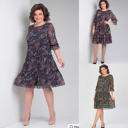 【🥇Nejprodávanější】💥👗【S-5XL】 2025 nové jarní šaty s potiskem
