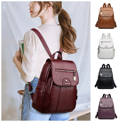 👜🎒【Časovo obmedzená zľava】Dámsky retro cestovný batoh z mäkkej kože 