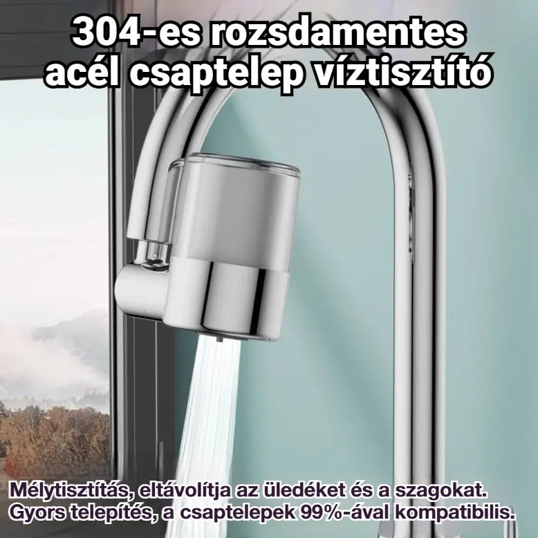 💧【Vásároljon 1-et, kapjon 2-t ingyen】✨ 304 rozsdamentes acél csaptelep vízszűrő | Mélytisztítás, eltávolítja az üledéket és a szagokat, gyors telepítés, a csaptelepek 99%-ával kompatibilis 🚰