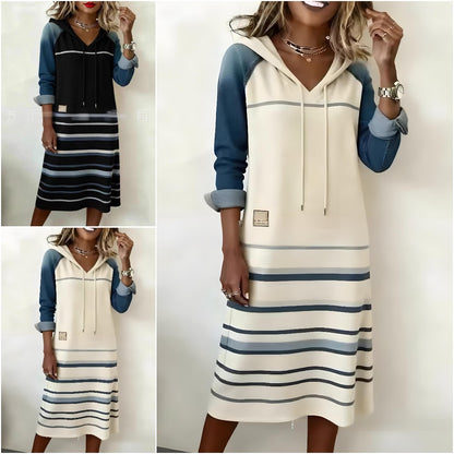 🔥【S-3XL】2025 Nowe, gorące bluzy z kapturem z denimu w bloki kolorów