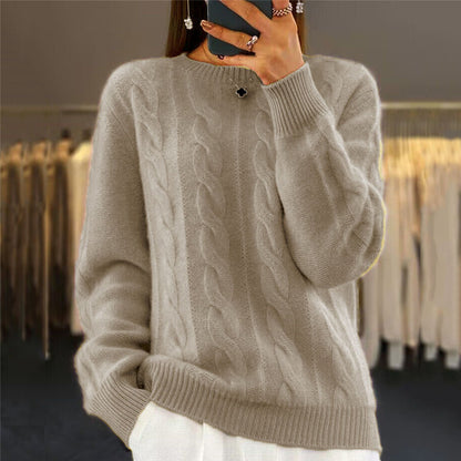 🔥⛄【S-XL】Nowy sweter z wełny na jesień i zimę 2025, jednolity kolor, wysokiej jakości