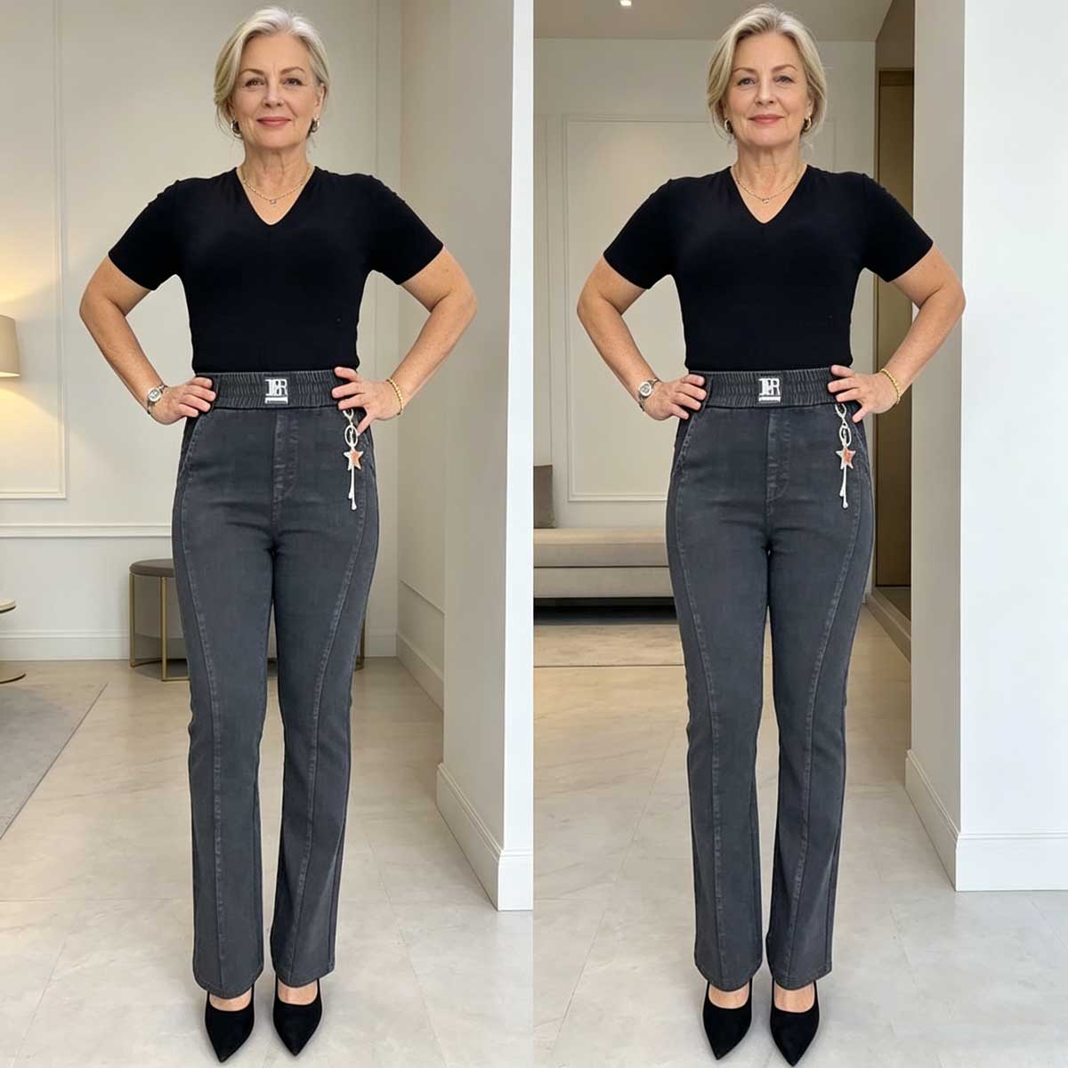 👖【M-4XL】Damskie jeansy z wysokim stanem, elastyczne