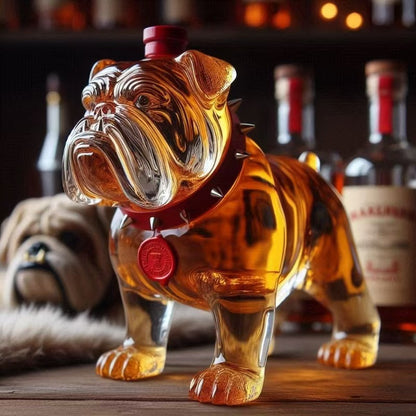 🧊🥃Zábavná fľaša whisky v tvare francúzskeho buldočka｜Originálny darček a štýlová barová dekorácia