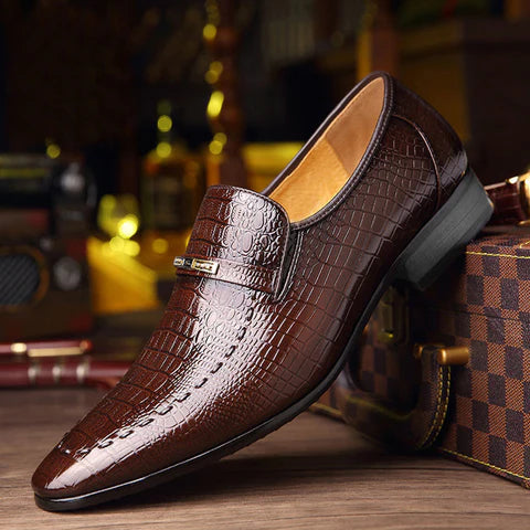 🐊👞 Pantofi din piele confortabili și luxoși pentru bărbați🔥✨