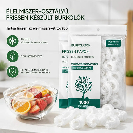 🔥【Utolsó napi különleges ajánlat: 50% kedvezmény】✨500 újrafelhasználható, rugalmas, élelmiszerbiztonságos műanyag borító