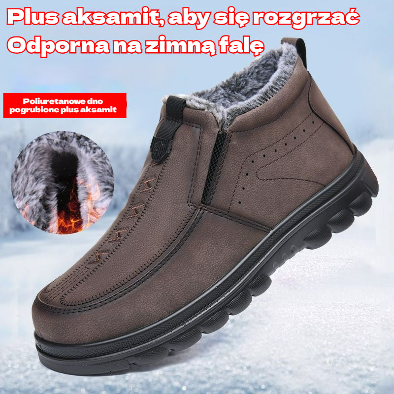 【39-47】❄️👞 Pánske zimné teplé topánky, vhodné na každodenné nosenie, s okrúhlou špičkou, teplé a pohodlné.