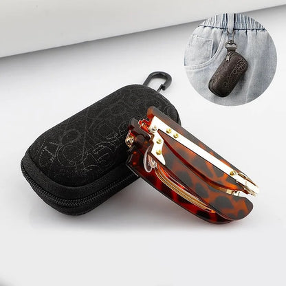 🔥【Prikladno za vid na blizinu】 Sklopive naočale za čitanje s filtrom plavog svjetla i kutijicom