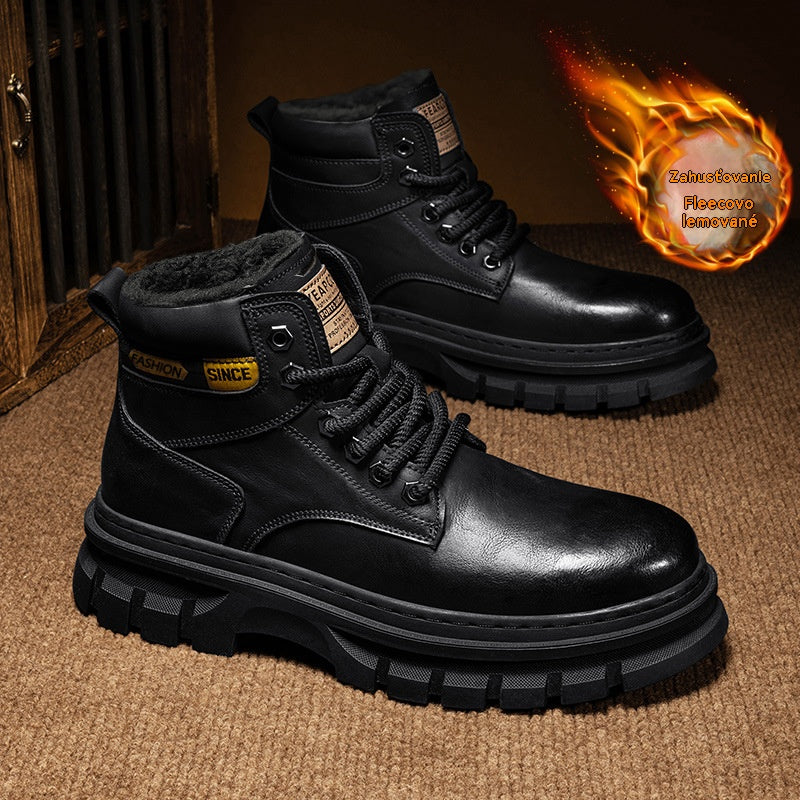 【39-46】🥾🥾🥾2026 Nové pracovné topánky v britskom štýle, vlnená podšívka, hrubá podrážka