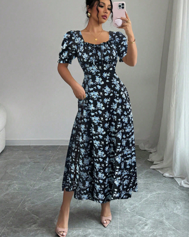 👗Ostatni dzień promocji -50%! 【S-2XL】Letnia elegancka sukienka w kwiaty, przewiewna i wygodna, łatwa do stylizacji, wysmuklająca sylwetkę.