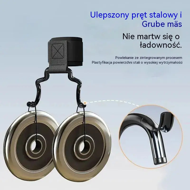 🔥Zestaw 2 haków fitness do kulturystyki i podnoszenia ciężarów, poszerzona podpora 125 mm, antypoślizgowe paski na nadgarstki, nośność 250 kg do podciągania się i martwego ciągu.