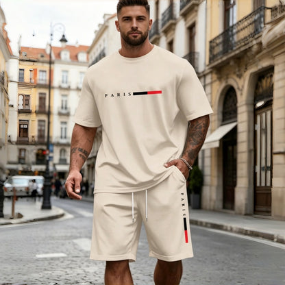 🔥👌【S-5XL】Dwuczęściowy letni zestaw sportowy dla mężczyzn: idealny do noszenia na co dzień i do swobodnego relaksu w domu✅Płatność przy odbiorze