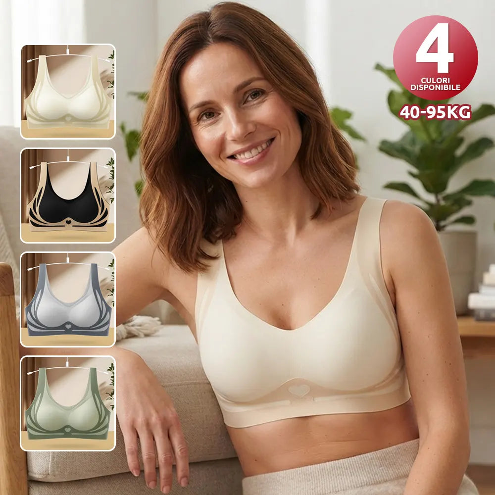 😍【Compra uno y llévate otro gratis】【Paquete de 3】Sujetador de una pieza sin aros para mujer ❤️【40-85 kg】