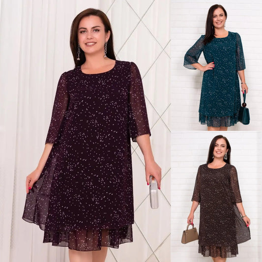 【S-3XL】❤️2025 nowa wiosenna sukienka z siateczkowej koronki w kwiaty