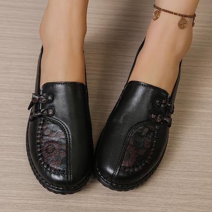 【35-42】Buty damskie ze skóry naturalnej, antypoślizgowe, wodoodporne, z miękką i wygodną podeszwą.