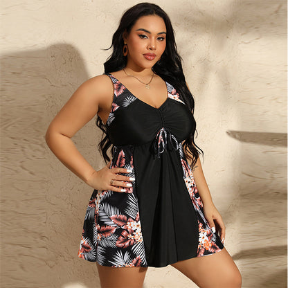 🏖️🏝️【L-5XL】Costum de baie din două piese pentru femei plinuțe｜Subțiază optic și ascunde abdomenul｜Confortabil și lejer｜Disponibil în mai multe modele