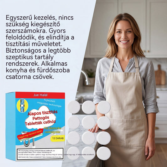 🥳3 doboz mindössze 10 100 magyar forintért💞 Hatékony pezsgőtabletta lefolyótisztító, gyorsan feloldja a hajat, a zsírt és az eltömődéseket, antibakteriális lefolyótisztító és szagtalanító, mosogatókhoz, WC-khez és padlóösszefolyókhoz alkalmas.