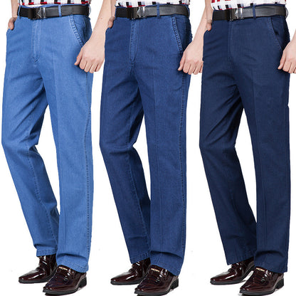 👖👖 【Kúp 1 a 1 dostaneš zadarmo】 Nové pánske džínsy s vysokým pásom pre väčšie veľkosti z roku 2024 