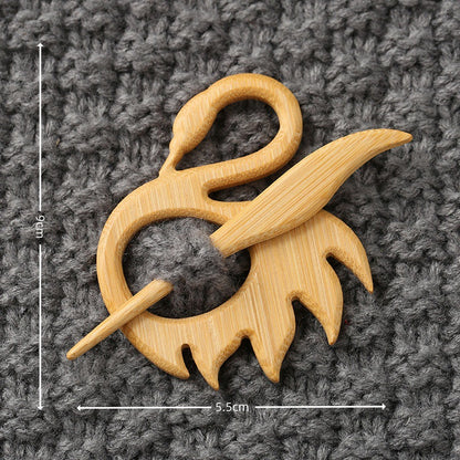 🎁(1 juego de 3)Broche de madera con forma de animal para regalar