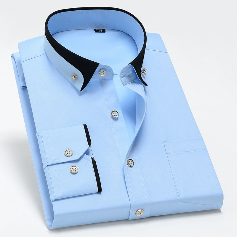 【S-4XL】👕2024 nowa, oddychająca męska koszula biznesowa z długimi rękawami