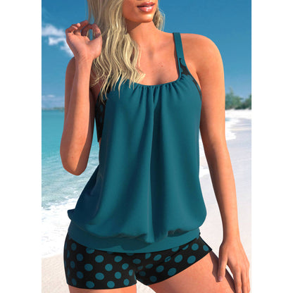 🏄‍♀️【Kúp 1 a 1 dostaneš zadarmo】【S-5XL】Plavky s bodkovanou potlačou, rozparok, plus veľkosť 