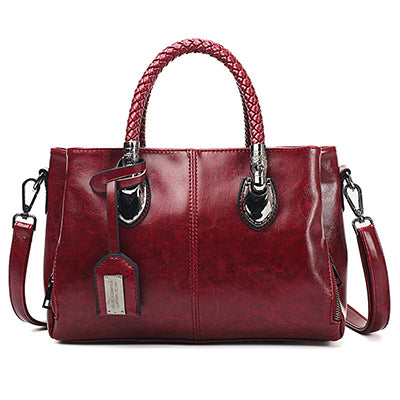 [Ostatni dzień - 50% zniżki] Damska torebka vintage z prawdziwej skóry · Miękka i elegancka, można ją nosić w ręce lub na ramieniu ·