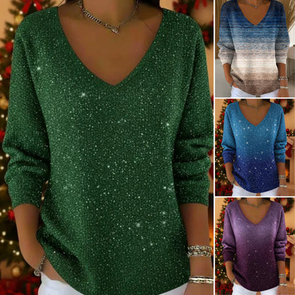 💥🔥【S-5XL】Marzący sweter z dzianiny z gradientowym wzorem gwiaździstego nieba