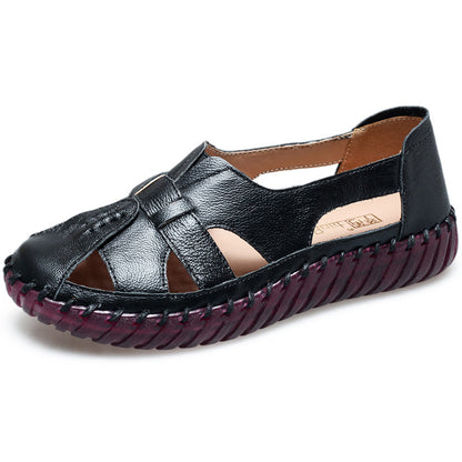 ❤️🥿【35-41】Novinka pro rok 2026,  Dámské ploché sandály měkké kožené barefoot sandály💥