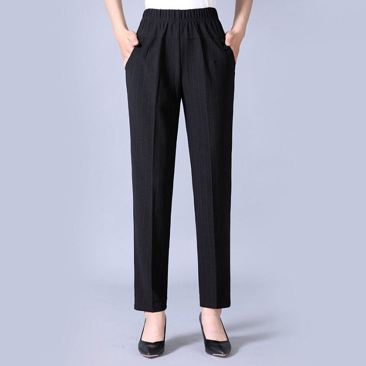 🔥Compre 1 y obtenga 1 gratis🔥【45-90 KG】 Nuevos pantalones casuales rectos de felpa para mujer de otoño e invierno, cintura alta