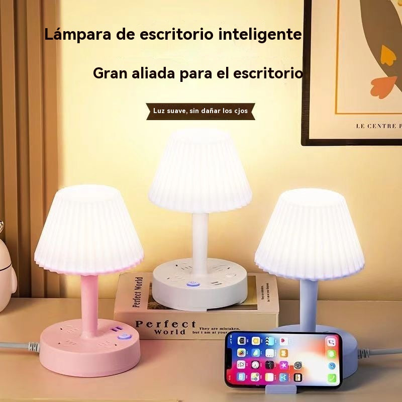 💡Luz nocturna multifuncional con regleta de enchufes incorporada: ¡práctica, elegante y que ahorra espacio!