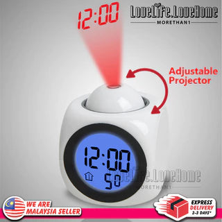 【Kup 1 i odbierz 1 gratis】⏰ Projektorowy zegar wielofunkcyjny — godzina, alarm, temperatura i pogoda na ścianie lub suficie