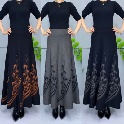 🔥【S-3XL】👗🎀2024Nowa, jesienno-zimowa, pogrubiona, wełniana spódnica z dzianiny