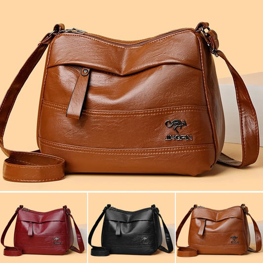 ✨️Limitowana oferta 41% zniżki 👜 Nowa kolekcja – miękka skórzana torba w stylu vintage, pojemna, wielowarstwowa, na ramię, modna i uniwersalna.