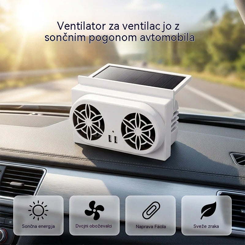 50 % popusta 🌀 Avtomobilski ventilator na sončno energijo