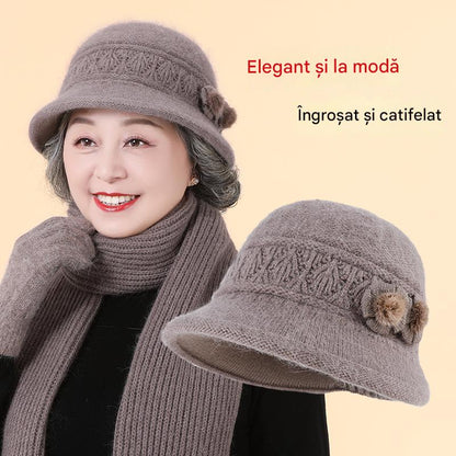 🧶czapka + szalik🧶 Ciepły towarzysz zimą: ciepła wełniana czapka z dzianiny