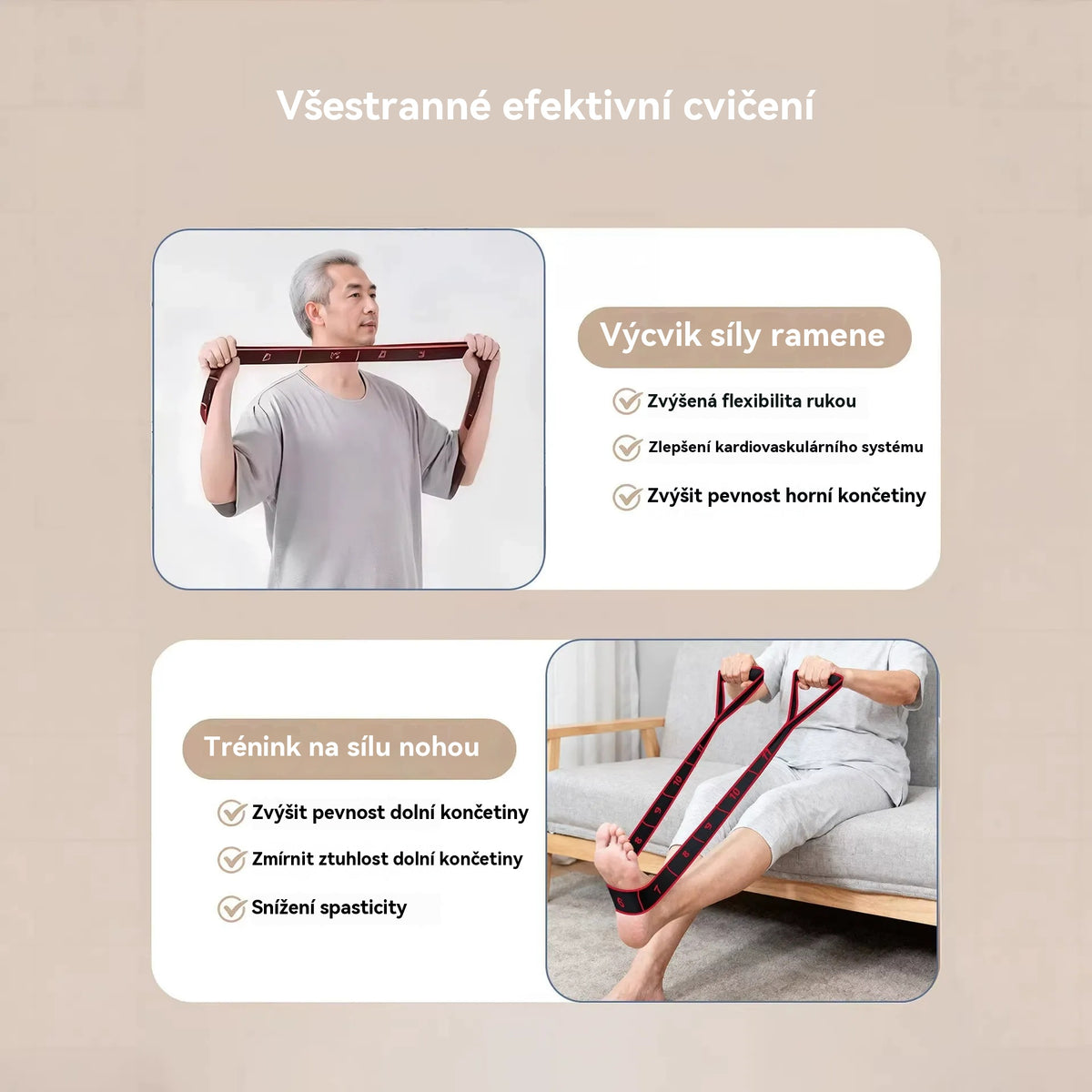 🦵🔥【Kup 1, a 1 dostaniesz gratis】🔥Gumowa taśma oporowa do budowania mięśni i rozciągania nóg, elastyczna taśma gumowa dla osób w średnim i starszym wieku.
