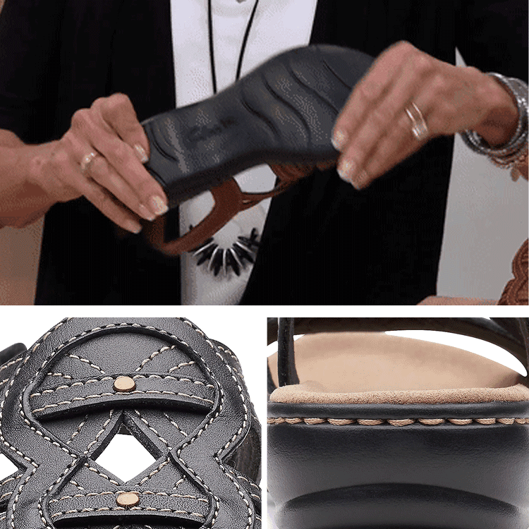 🔥【Bestseller】【35-43】Miękkie i wygodne skórzane sandały damskie