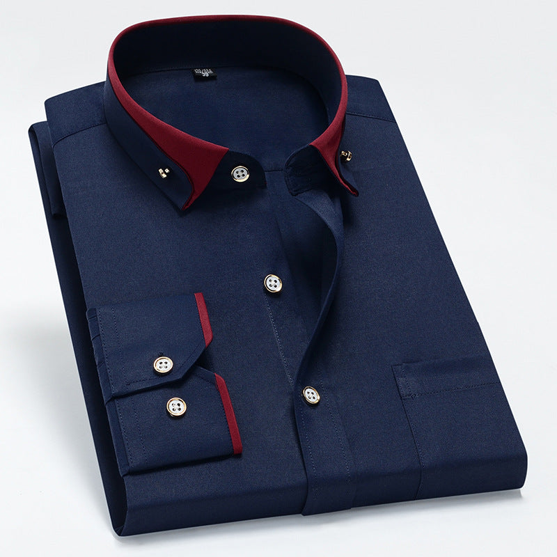 【S-4XL】👕Nowa oddychająca biznesowa koszula męska casual