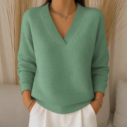 🔥【S-3XL】Elegantna i udobna ženska bluza s V-izrezom