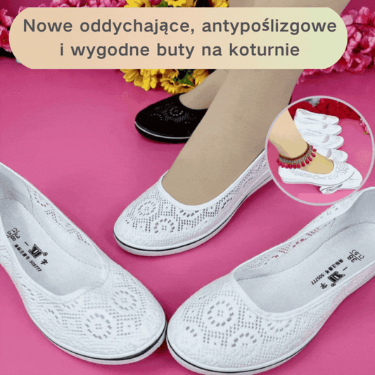 【34-41】🍃🥿2025 Nowy styl, oddychające, antypoślizgowe, wygodne buty na koturnie