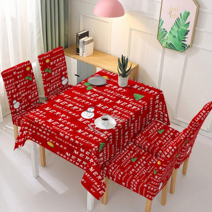 (⛄Wczesna wyprzedaż świąteczna - 49% ZNIŻKI🎄)【140*140cm】 Świąteczna dekoracja krzesła obrusem
