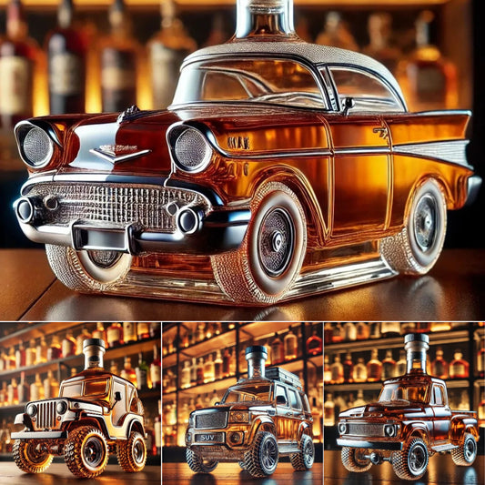 【Neskorý letný výpredaj】🥃Unikalny Jeep, solidna szklana konstrukcja, karafka do whisky