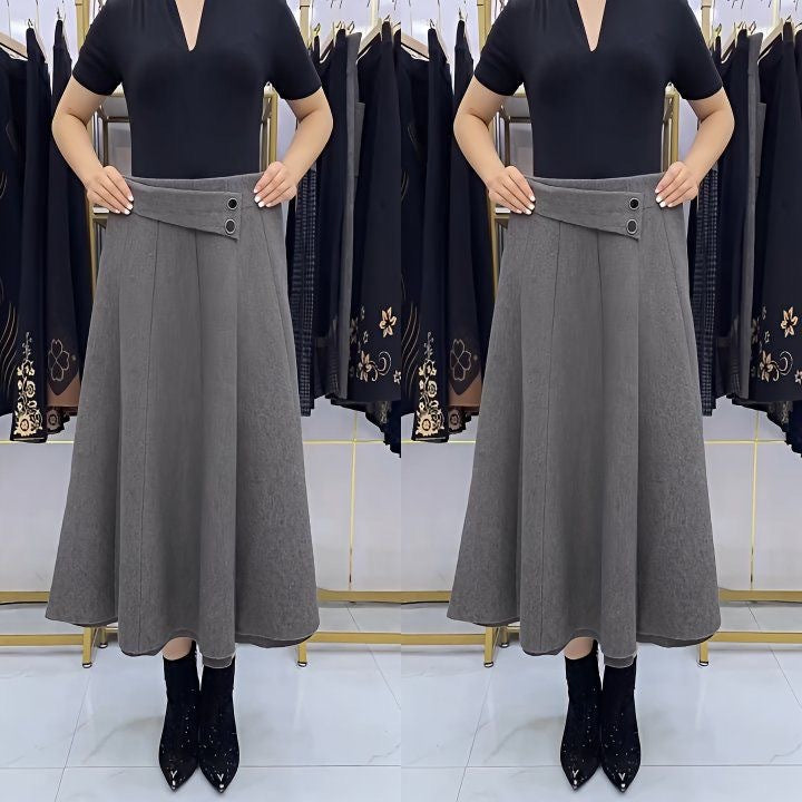 👗🎀 [S-4XL] Jesienno-zimowa wełniana spódnica midi