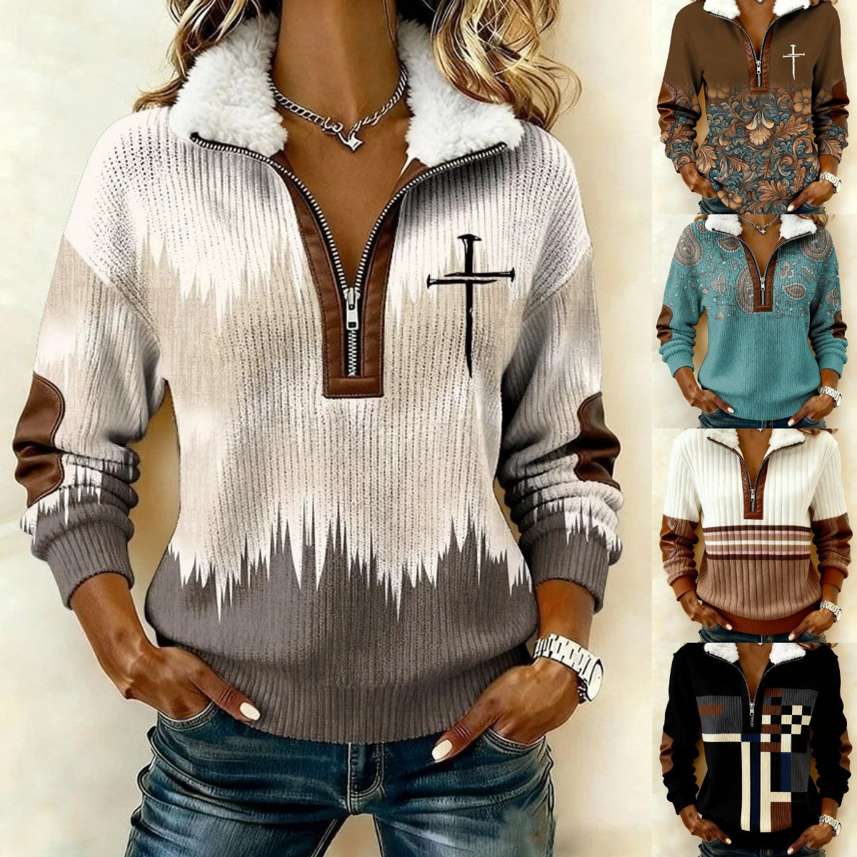 Niespodzianka limitowana czasowo: 50% zniżki! 🔥🔥 【S-3XL】Bluza z wysokiej jakości materiału z polarową podszewką, luźna i wygodna.