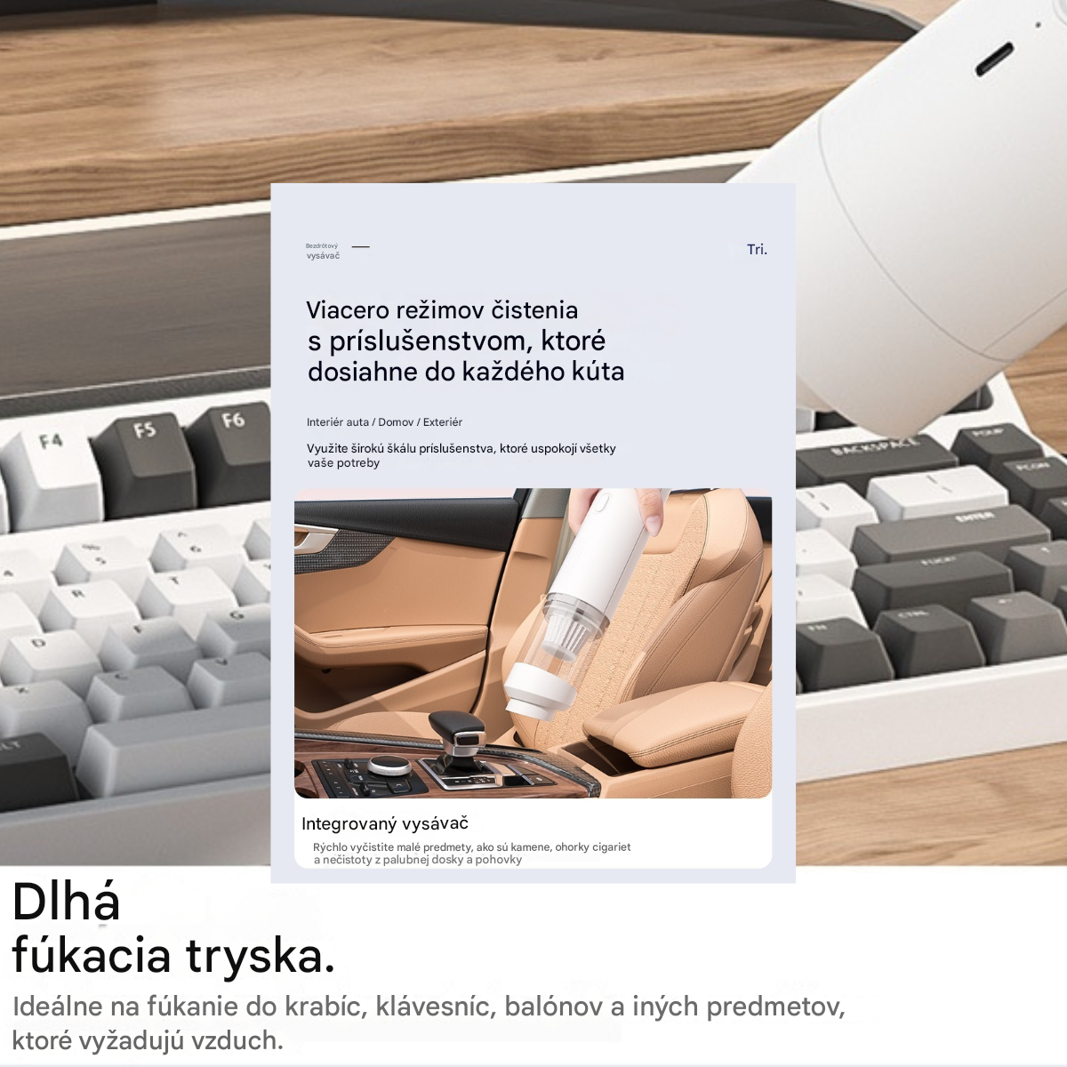 🔥【7-dielna sada】Prenosný ručný vysávač s výkonným saním · Ideálny do auta aj do domácnosti · 45% zľava + doprava zdarma