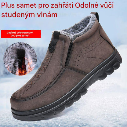 【39-47】❄️👞 Pánske zimné teplé topánky, vhodné na každodenné nosenie, s okrúhlou špičkou, teplé a pohodlné.