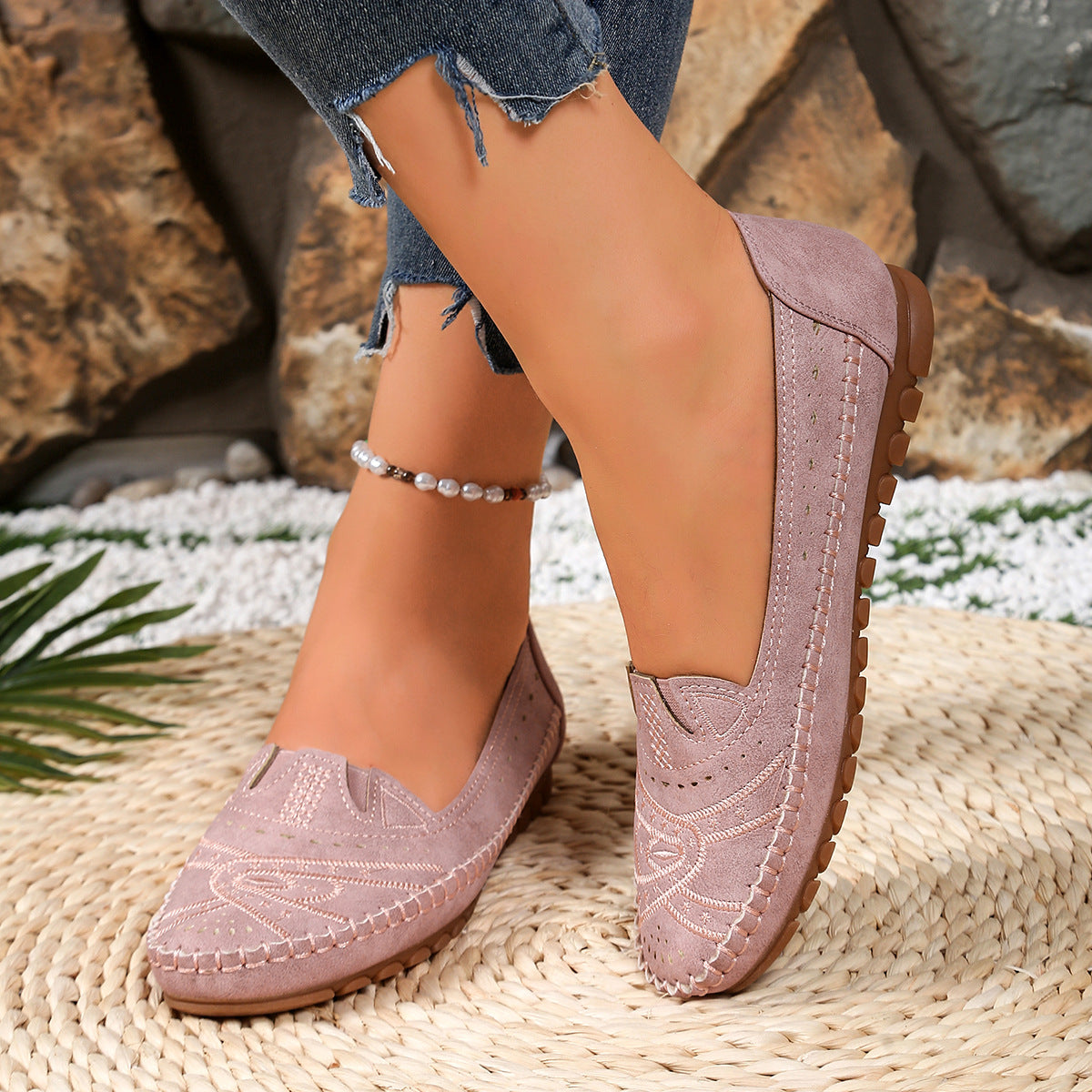 【36-43】Mocasines sin cordones de suela blanda para uso diario