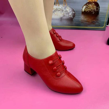 【35-40】Nové módne ležérne topánky so stredným podpätkom