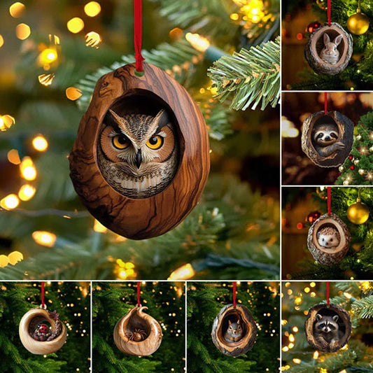 【10 PCS】🎄Critter decoración del árbol de Navidad. Decoración colgante para animales pequeños.